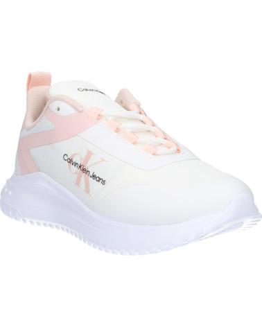 Zapatillas deporte de Mujer CALVIN KLEIN YW0YW01442 EVA RUNNER LOW 01U BRIGHT WHITE-PEACH BLUSH