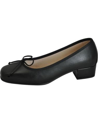 Zapatos de tacón de Mujer DCHICAS - MANOLETINA TACON BAJO DE PIEL PARA MUJER MODELO NEGRO