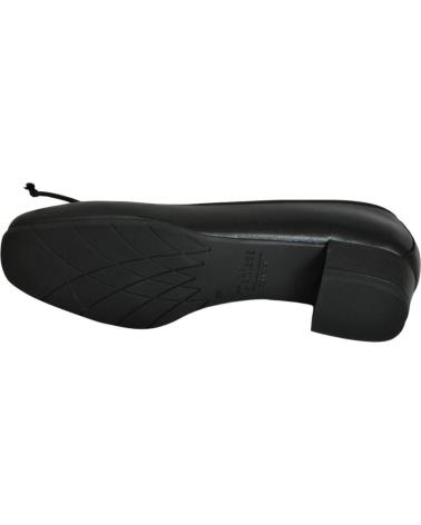 Zapatos de tacón de Mujer DCHICAS - MANOLETINA TACON BAJO DE PIEL PARA MUJER MODELO NEGRO