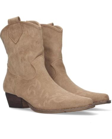 Botines de Mujer  BOTIN DE TACON BAJO Y CIERRE DE CREMALLERA A-2440 BEIGE
