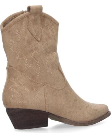 Botines de Mujer  BOTIN DE TACON BAJO Y CIERRE DE CREMALLERA A-2440 BEIGE
