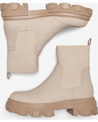 Woman Mid boots ONLY BOTIN BEIS SIN CIERRES CON SUELA GRUESA 15253214 BEIGE