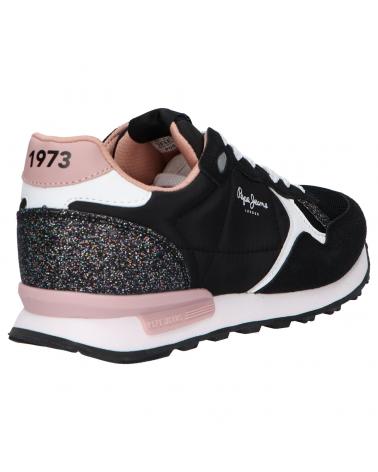 Zapatillas deporte PEPE JEANS  de Mujer y Niña PGS30505 BRITT GLITTER  999 BLACK