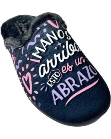 Pantofole CABRERA  per Donna PANTUFLA MANOS ARRIBA ESTO ES UN ABRAZO  GRIS