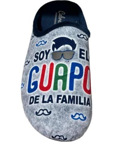 Pantufas de Homem CABRERA PANTUFLA SOY EL GUAPO DE LA FAMILIA GRIS