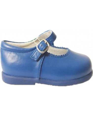 Schuhe OTRAS MARCAS  für Mädchen BAMBINELLI 457 MERCEDITAS PIEL CON HEBILLA  AZUL