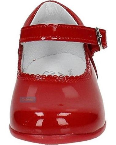 Zapatos de Niña  BAMBINELLI 457 MERCEDITAS CHAROL CON HEBILLA ROJO