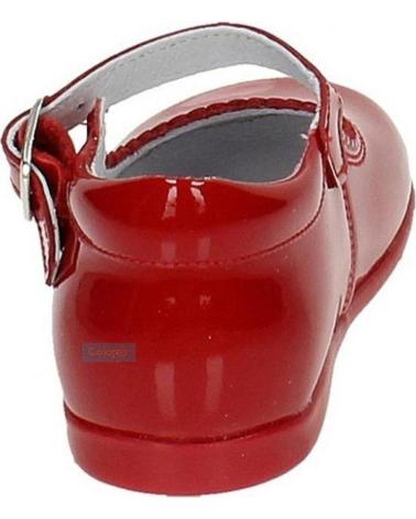 Zapatos de Niña  BAMBINELLI 457 MERCEDITAS CHAROL CON HEBILLA ROJO