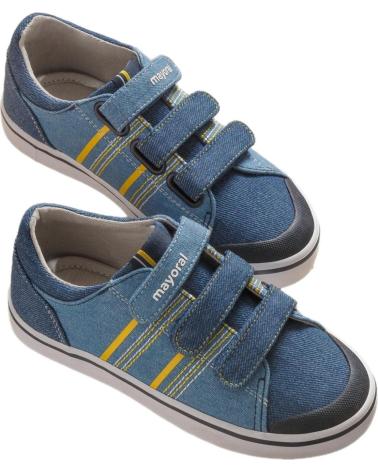Esportes  MAYORAL  de Menino ZAPATILLA LONA TRIPLE VELCRO 45385  JEANS