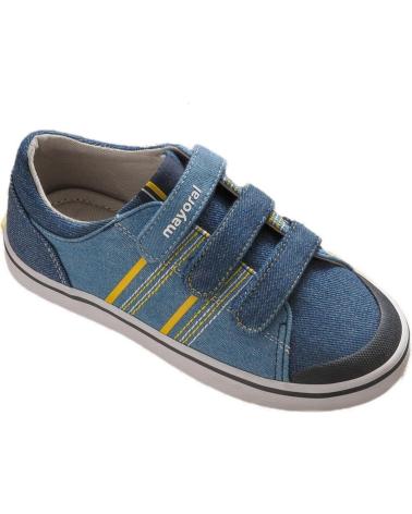 Esportes  MAYORAL  de Menino ZAPATILLA LONA TRIPLE VELCRO 45385  JEANS