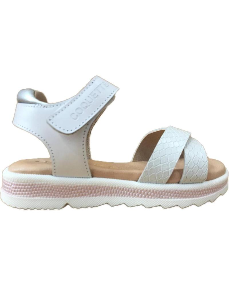 Sandalias Blancas Niña Sandalias De Piel WHETIS Para Niñas