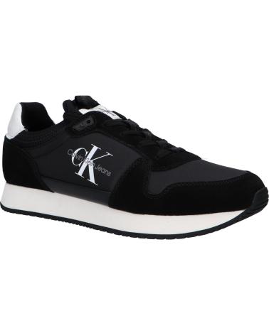 Zapatillas deporte pour Homme CALVIN KLEIN YM0YM00553 SOCK LACEUP 0GQ BLACK-BRIGHT WHITE