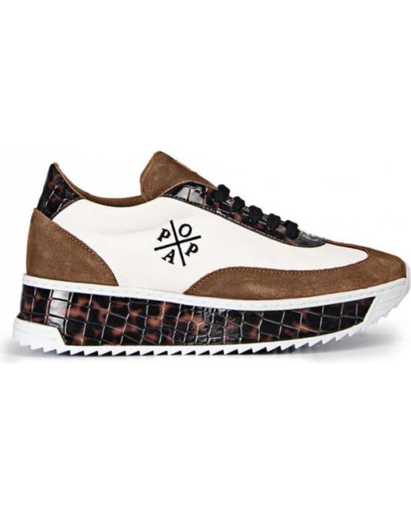 Woman Zapatillas deporte POPA ZAPATILLAS MALADETA LINES MARRON DS15701-004  BLANCO