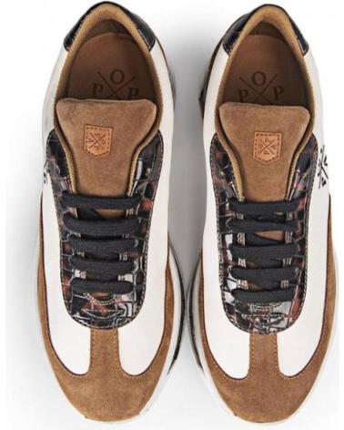 Woman Zapatillas deporte POPA ZAPATILLAS MALADETA LINES MARRON DS15701-004  BLANCO