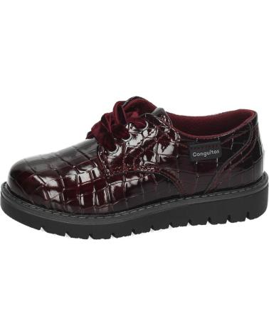 Zapatos CONGUITOS  de Niña BLUCHER COCO CHAROL  BURDEOS