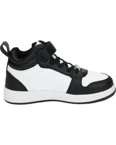 Esportes  de Menina e Menino CONGUITOS ZAPATILLAS UNISEX NEGRO - BLANCO CON LUCES NAPA MI1-22405 úNICO NAPA BLACK-WHITE