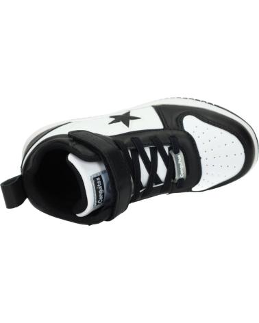 Esportes  de Menina e Menino CONGUITOS ZAPATILLAS UNISEX NEGRO - BLANCO CON LUCES NAPA MI1-22405 úNICO NAPA BLACK-WHITE
