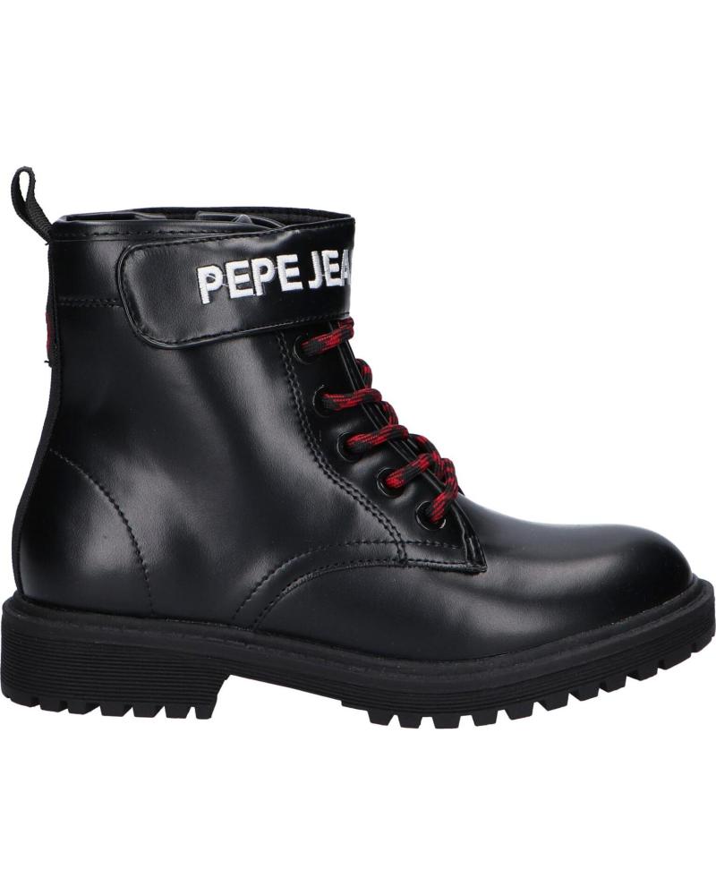 Woman and girl and boy boots PEPE JEANS PGS50167 HATTON STRAP  999 BLACK