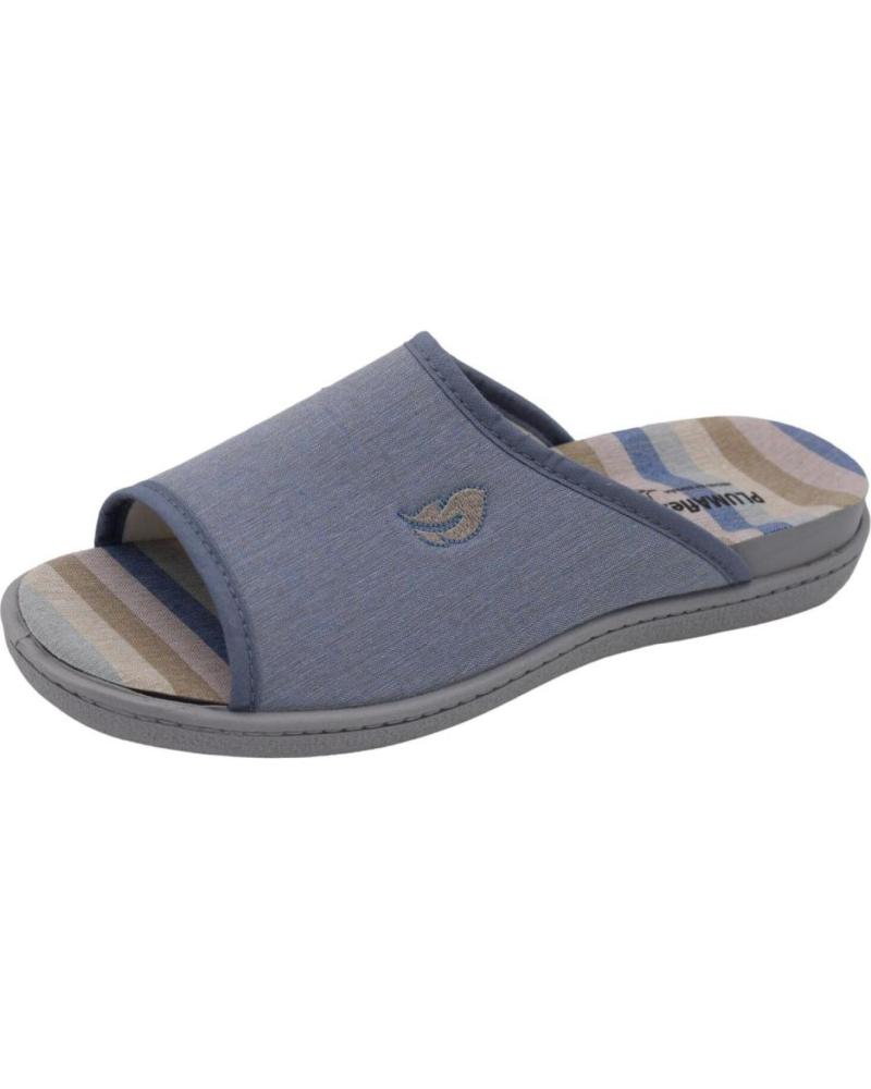 Calzado de casa de Mujer PLUMAFLEX ZAPATILLAS DE TELA PARA CASA AZUL