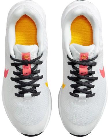 Sneaker NIKE  für Damen und Mädchen DD1096-101 REVOLUTION 6 WHITE-SEA CORAL-GRIDIRON-LASER ORANGE 