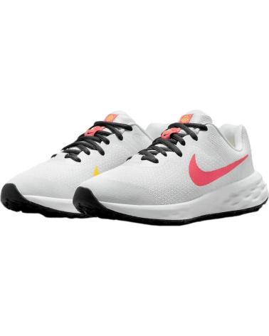 Sneaker NIKE  für Damen und Mädchen DD1096-101 REVOLUTION 6 WHITE-SEA CORAL-GRIDIRON-LASER ORANGE 