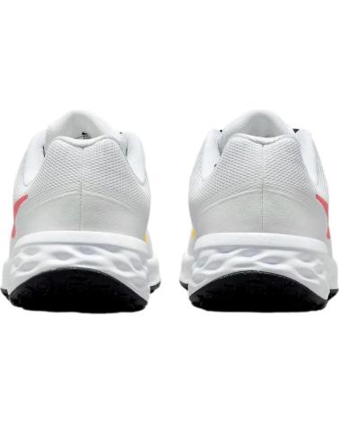 Sneaker NIKE  für Damen und Mädchen DD1096-101 REVOLUTION 6 WHITE-SEA CORAL-GRIDIRON-LASER ORANGE 
