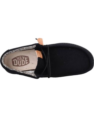 Sapatos HEY DUDE  de Homem WALLY CORDUROY  NEGRO
