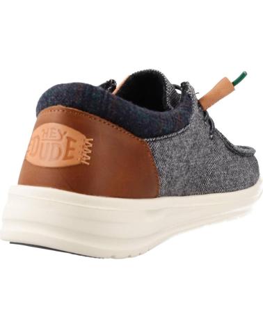 Sapatos de Homem HEY DUDE MOCASINES DUDE WALLY GRIP WOOL CHARCOAL