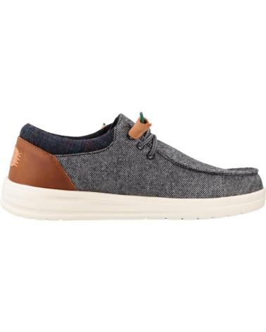 Sapatos de Homem HEY DUDE MOCASINES DUDE WALLY GRIP WOOL CHARCOAL