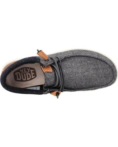 Sapatos de Homem HEY DUDE MOCASINES DUDE WALLY GRIP WOOL CHARCOAL