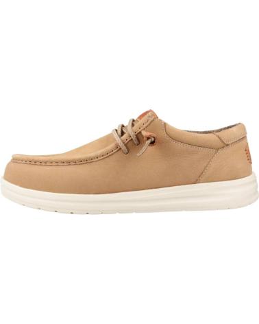 Man shoes HEY DUDE HD40175-265 WALLY GRIP CRAFT LEATHER  TAN