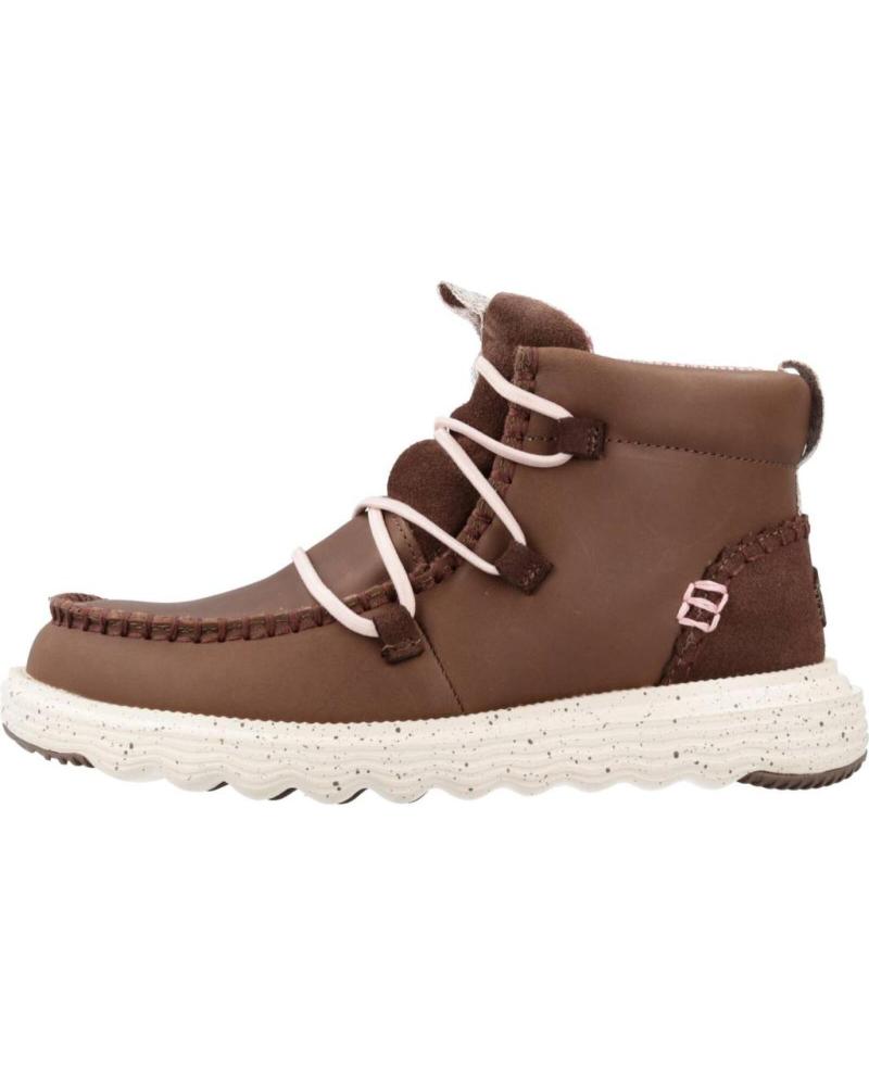 Woman Mid boots HEY DUDE REYES BOOT LEATHER MARRON