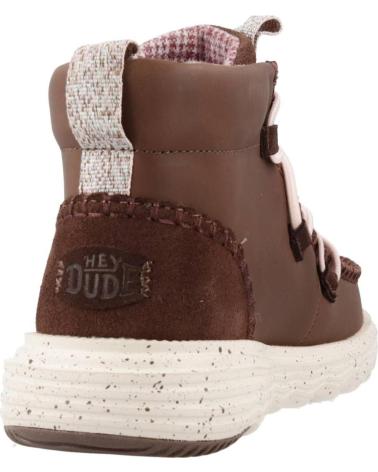 Woman Mid boots HEY DUDE REYES BOOT LEATHER MARRON