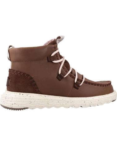 Woman Mid boots HEY DUDE REYES BOOT LEATHER MARRON