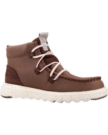 Woman Mid boots HEY DUDE REYES BOOT LEATHER MARRON