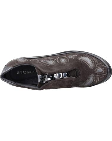 Zapatillas deporte de Mujer STONEFLY CREAM 21 VELOUR-LAMINATED LTH 219983 GRIS CREAM 21 BELUGA