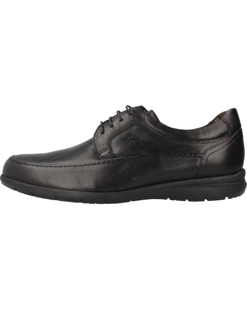 Nauticos für Herren fluchos 8498 ZAPATOS DE CORDONES DE PIEL PARA HOMBRE PLANTI NEGRO