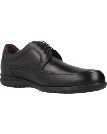 Nauticos für Herren fluchos 8498 ZAPATOS DE CORDONES DE PIEL PARA HOMBRE PLANTI NEGRO