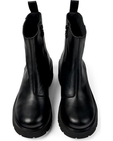 Botins de Mulher CAMPER BOTIN DE PIEL CON CREMALLERA LATERAL TACON Y PLATAFORMA NEGRO