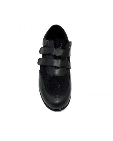 Zapatos de cuña ZAPATÍSIMOS  de Mujer ZAPATO DE PIEL PARA MUJER CON EL CIERRE DE VELCRO  NEGRO