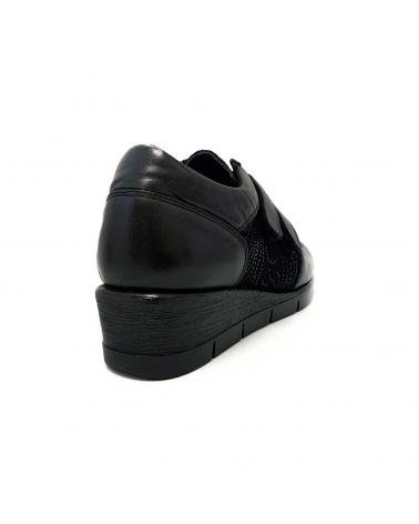 Zapatos de cuña ZAPATÍSIMOS  de Mujer ZAPATO DE PIEL PARA MUJER CON EL CIERRE DE VELCRO  NEGRO