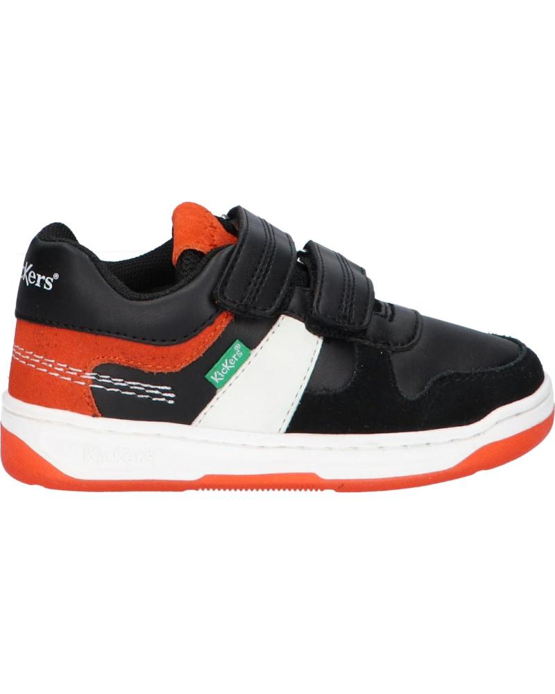 Sneaker KICKERS  für Junge 910865-30 KALIDO  83 NOIR ORANGE