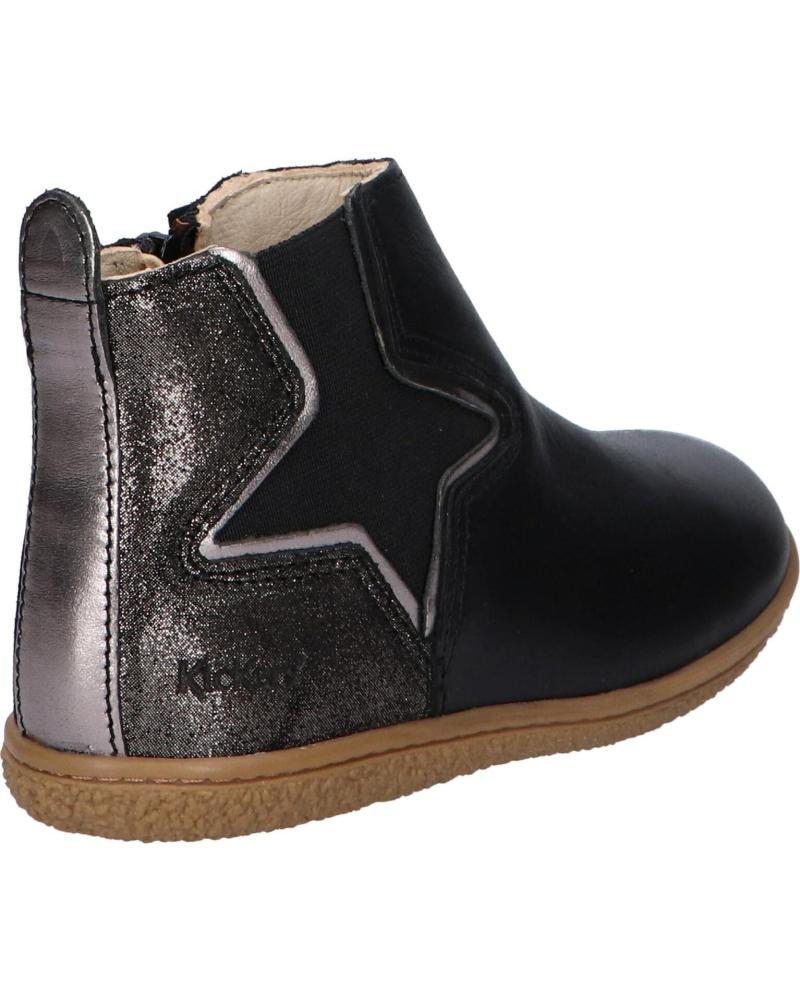 Boots De Nina KICKERS 744617 30 VERMILLON 83 NOIR ARGENT