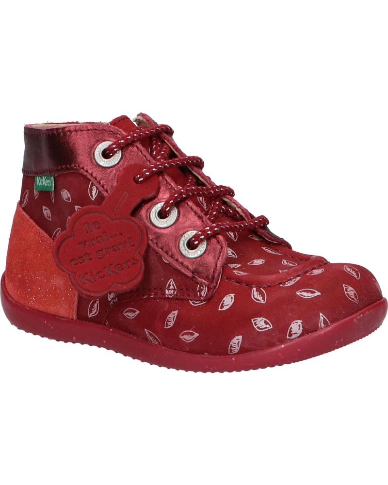 Botas De Nina KICKERS 879058 10 BONZIP 183 BORDEAUX IMPRIM