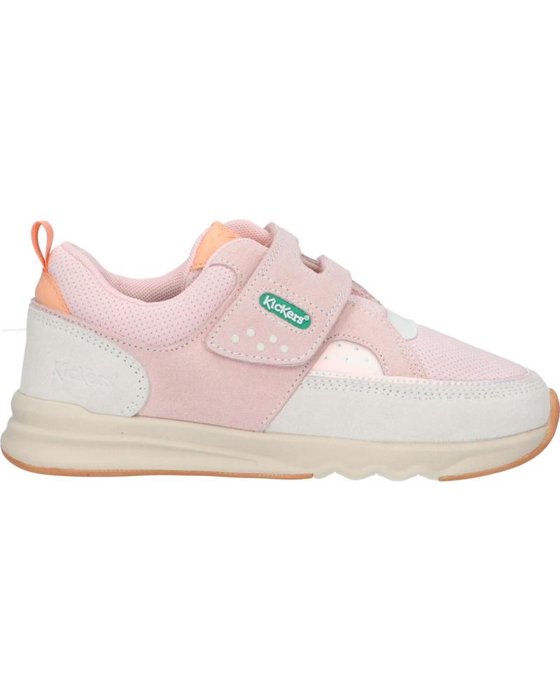 girl Trainers KICKERS 928502-30 KIKUSTOM  133 ROSE CLAIR BEIG