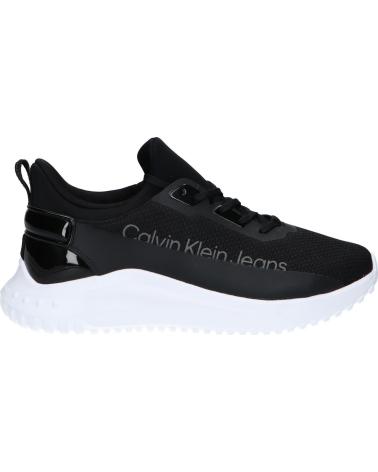 Sapatos Desportivos CALVIN KLEIN  de Mulher YW0YW01303 EVA RUN SLIPON  0GM BLACK-BRIGHT WHITE