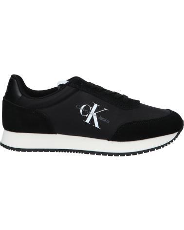 Sapatos Desportivos CALVIN KLEIN  de Mulher YW0YW01326 RETRO RUNNER  0GM BLACK-BRIGHT WHITE