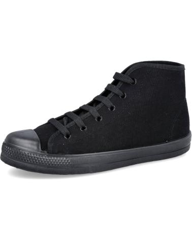 Botines de Hombre L&R SHOES 0388 BOTAS LONA COSTALERO HOMBRE NEGRO