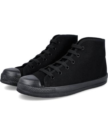 Botines de Hombre L&R SHOES 0388 BOTAS LONA COSTALERO HOMBRE NEGRO