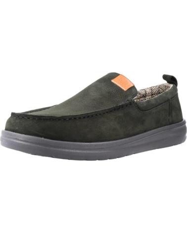 Scarpe per Uomo HEY DUDE WALLY GRIP MOC CRAFT LEATHER NEGRA NEGRO